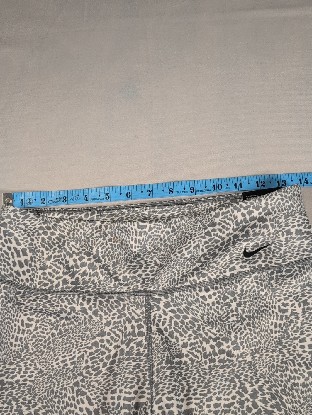 Nike One Tight Fit 7/8 Mini Leopard Smoke Grey & Black Size Large - Picture 7 of 13